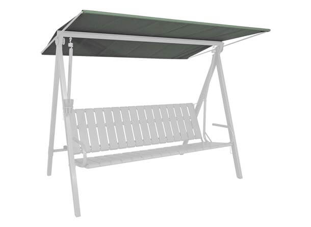 Hollywoodschaukel Sonnendach 210 x 145 cm Draltex grün