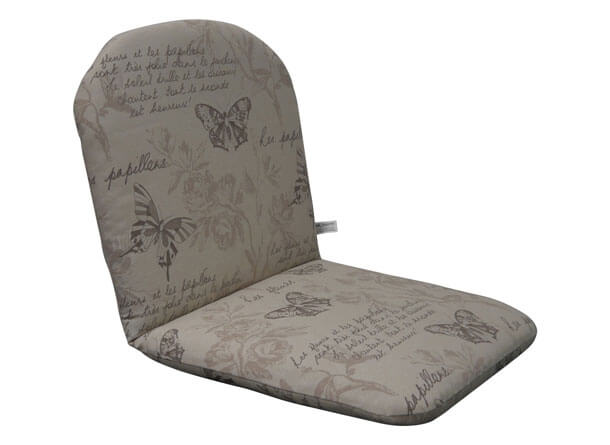 Stapelstuhlauflage niedrig Schmetterling beige Stapelstuhlauflage niedrig Schmetterling beige