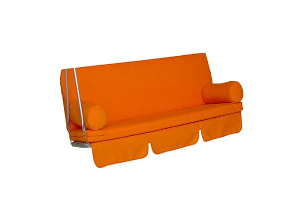 Hollywoodschaukel Auflage 2-Sitzer Platte uni orange
