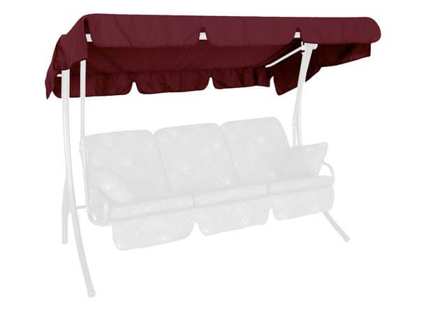 Hollywoodschaukel Sonnendach 210 x 145 cm Swingtex bordeaux