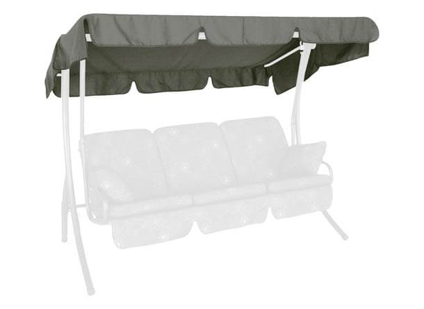 Hollywoodschaukel Sonnendach 210 x 145 cm Swingtex dunkelgrau Hollywoodschaukel Sonnendach 210 x 145 cm Swingtex dunkelgrau