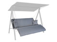 Hollywoodschaukel Auflage Relax Zip granit