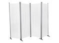 Paravent 4-teilig PE wei&szlig;