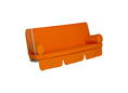 Hollywoodschaukel Auflage 2-Sitzer Platte uni orange