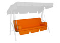 Hollywoodschaukel Auflage Platte uni orange