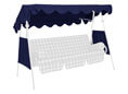 Hollywoodschaukel Sonnendach 200 x 120 cm PE blau Hollywoodschaukel Sonnendach 200 x 120 cm PE blau