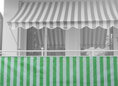 Balkonbespannung Standard grün-weiß Höhe 75 cm