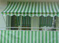 Balkonbespannung Standard grün-weiß Höhe 90 cm
