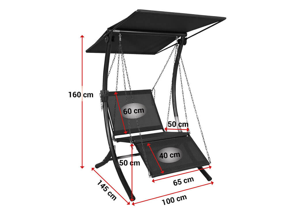 Swing Smart 1-Sitzer granit Hollywoodschaukel