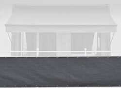 75 cm hoch Angerer Balkonbespannung PE-Gewebe Blockstreifen Blau Länge: 6 Meter