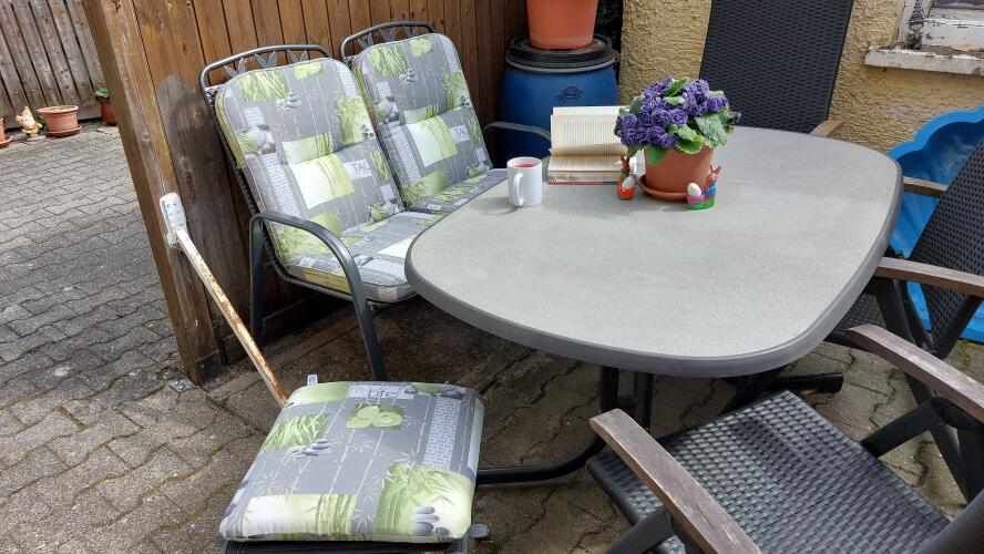 Stuhlauflage für Niedriglehner Bambus grau